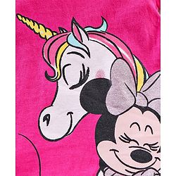 Babyhug Short Sleeves Night Suit Disney Print - Pink