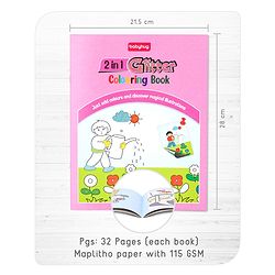 Babyhug 2 in 1 My first Glitter Colouring Books Pack Of 4 - English