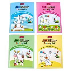 Babyhug 2 in 1 My first Glitter Colouring Books Pack Of 4 - English