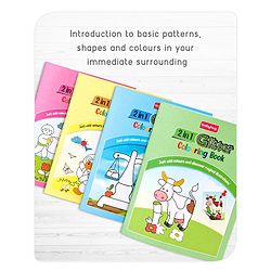 Babyhug 2 in 1 My first Glitter Colouring Books Pack Of 4 - English