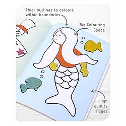 Babyhug 2 in 1 My first Glitter Colouring Books Pack Of 4 - English