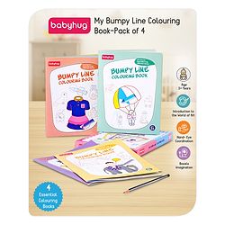 Babyhug My Bumpy Line Colouring Books Pack of 4 - English