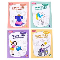 Babyhug My Bumpy Line Colouring Books Pack of 4 - English