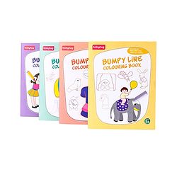 Babyhug My Bumpy Line Colouring Books Pack of 4 - English