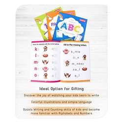 Babyhug Junior Handwriting Activity Books|Learn and Practice|For Toddlers, Nursery, Preschool Children|Pack of 4-ABC,abc,1-20 & Pattern|English|Ideal for Gifting