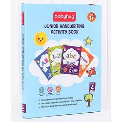 Babyhug Junior Handwriting Activity Books|Learn and Practice|For Toddlers, Nursery, Preschool Children|Pack of 4-ABC,abc,1-20 & Pattern|English|Ideal for Gifting