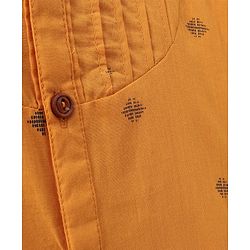 Babyhug Full Sleeve Kurta All Over Printed - Yellow