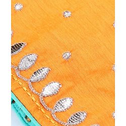 Babyhug Half Sleeves Sequined Choli & Flared Lehenga with Dupatta - Orange Aqua