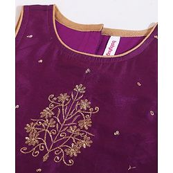 Babyhug Sleeveless Choli & Lehenga with Dupatta - Purple