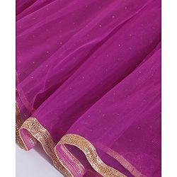 Babyhug Sleeveless Choli & Lehenga with Dupatta - Purple