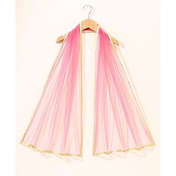 Babyhug Sleeveless Zari Embroidered Lehenga Choli With Dupatta - Fuschia Pink