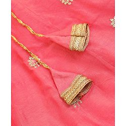 Babyhug Sleeveless Zari Embroidered Lehenga Choli With Dupatta - Fuschia Pink