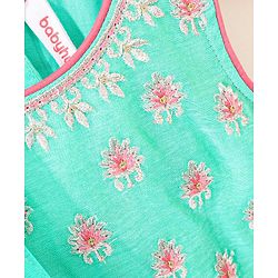 Babyhug Sleeveless Zari Embroidered Lehenga Choli With Dupatta - Fuschia Pink