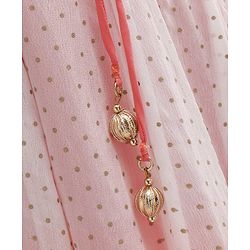 Babyhug Singlet Sleeves Embellished Choli and Flared Shaded Lehenga with Bordered Dupatta - White Orange