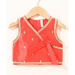Babyhug Sleeveless Choli & Lehenga with Dupatta - Red