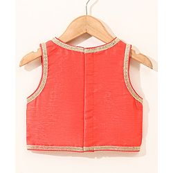 Babyhug Sleeveless Choli & Lehenga with Dupatta - Red
