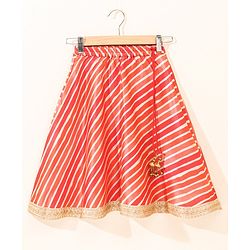 Babyhug Sleeveless Choli & Lehenga with Dupatta - Red