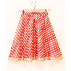 Babyhug Sleeveless Choli & Lehenga with Dupatta - Red