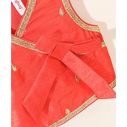 Babyhug Sleeveless Choli & Lehenga with Dupatta - Red