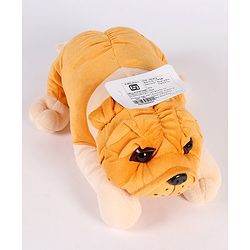 Babyhug Bull Dog Soft Toy Beige - Height 39 cm