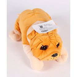 Babyhug Bull Dog Soft Toy Beige - Height 39 cm
