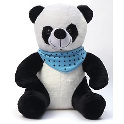 Babyhug Panda Soft Toy with Scarf - Height 35 cm (Colour May Vary)