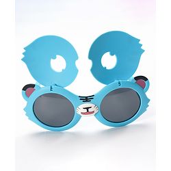 Babyhug Cat Print Sunglasses - Blue