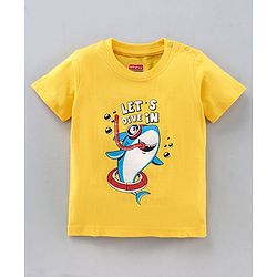 Babyhug Half Sleeves T-Shirts Shark Print Pack of 3 - Multicolor