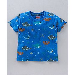 Babyhug Half Sleeves T-Shirts Shark Print Pack of 3 - Multicolor