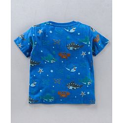 Babyhug Half Sleeves T-Shirts Shark Print Pack of 3 - Multicolor