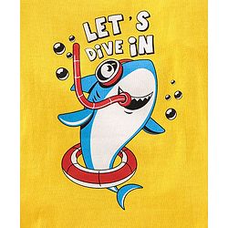 Babyhug Half Sleeves T-Shirts Shark Print Pack of 3 - Multicolor