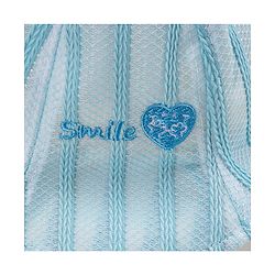 Babyhug Cotton Bucket Hats Rabbit Embroidered Blue - Diameter 16 cm