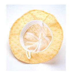 Babyhug Cotton Bucket Hats Embroidered Yellow - Diameter 15.5 cm