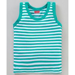 Babyhug 100% Cotton Sleeveless Sando Vests Pack of 2 - Green