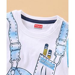 Babyhug Half Sleeves T-Shirt Tools Print - White