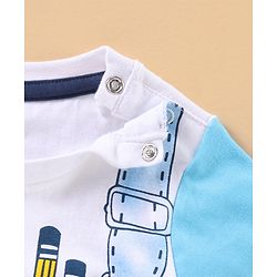 Babyhug Half Sleeves T-Shirt Tools Print - White