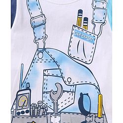 Babyhug Half Sleeves T-Shirt Tools Print - White