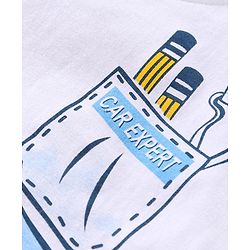 Babyhug Half Sleeves T-Shirt Tools Print - White