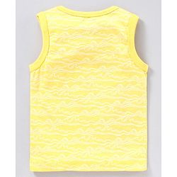 Babyhug Sleeveless Tee Text Print - Yellow