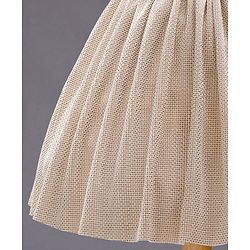 Babyhug Sleeveless Party Frock with Corsage - Pearly White