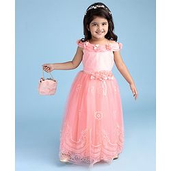 Babyhug Sleeveless Party Wear Gown - Pink