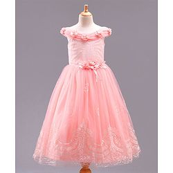 Babyhug Sleeveless Party Wear Gown - Pink