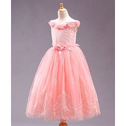 Babyhug Sleeveless Party Wear Gown - Pink