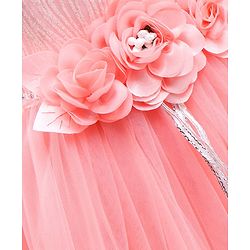 Babyhug Sleeveless Party Wear Gown - Pink