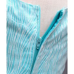 Babyhug Sleeveless Party Wear Gown with Corsage - Blue