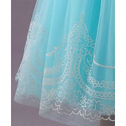 Babyhug Sleeveless Party Wear Gown with Corsage - Blue