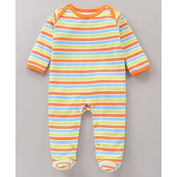 Babyhug Full Sleeves Printed Sleepsuit Pack Of 3 - Multicolor