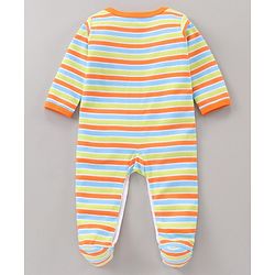 Babyhug Full Sleeves Printed Sleepsuit Pack Of 3 - Multicolor