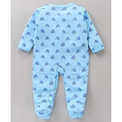 Babyhug Full Sleeves Printed Sleepsuit Pack Of 3 - Multicolor