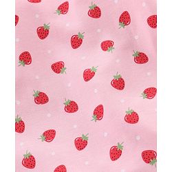 Babyhug Full Sleeves Footed Sleepsuits Strawberry Print Pack Of 3 - Red Pink